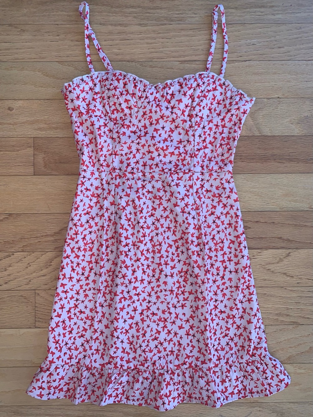 Princess Polly Pink & Red Floral Smocked Sundress